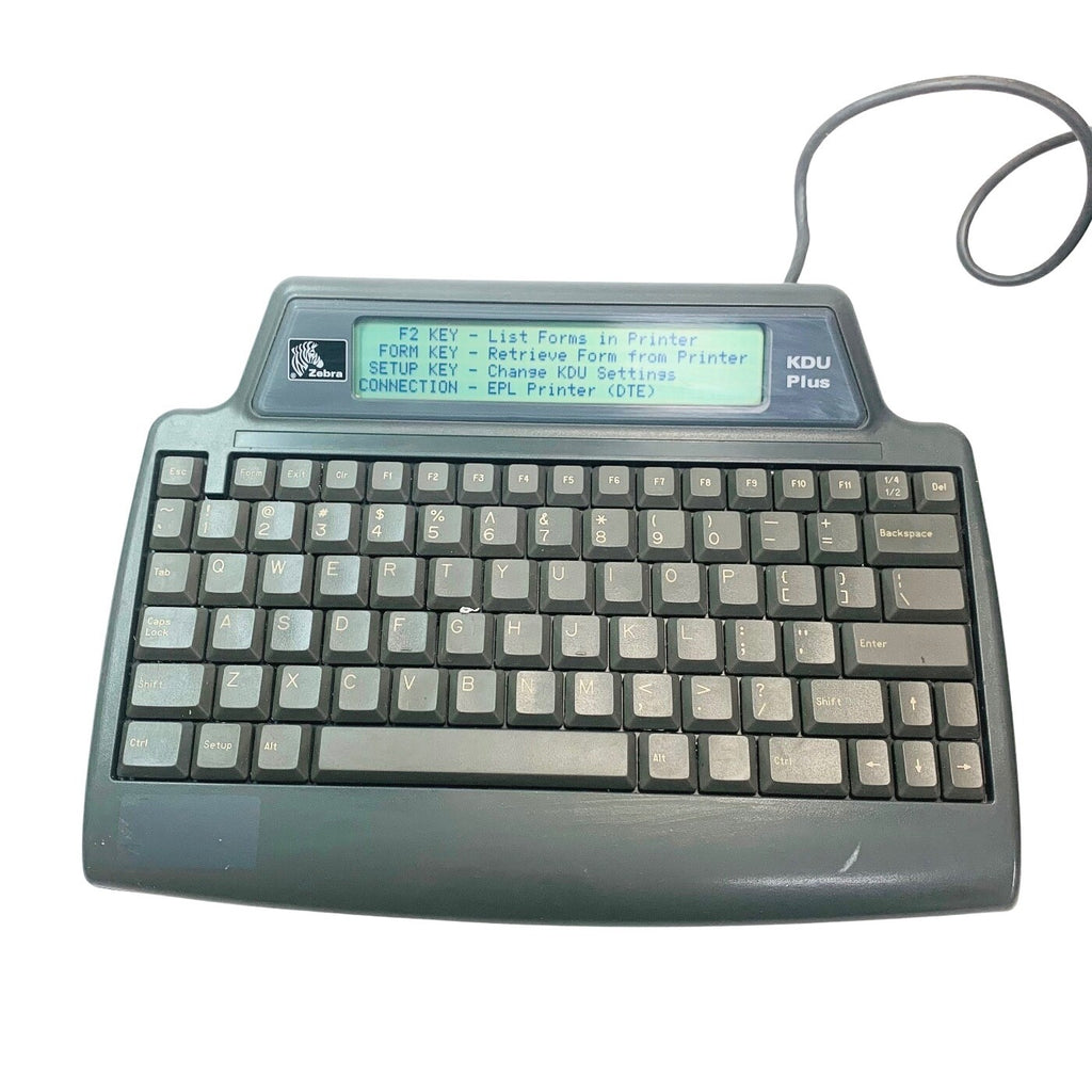 Zebra ref GK420t, THERMAL PRINTER W/ KDUPLUS 120182G-001 KEYBOARD & POWER SUPPLY