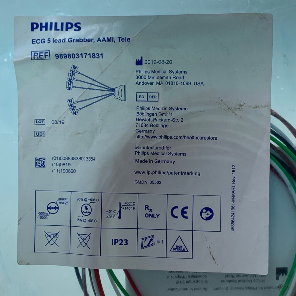 PHILIPS REF 989803171831, ECG 5 Lead Grabber, AAMI