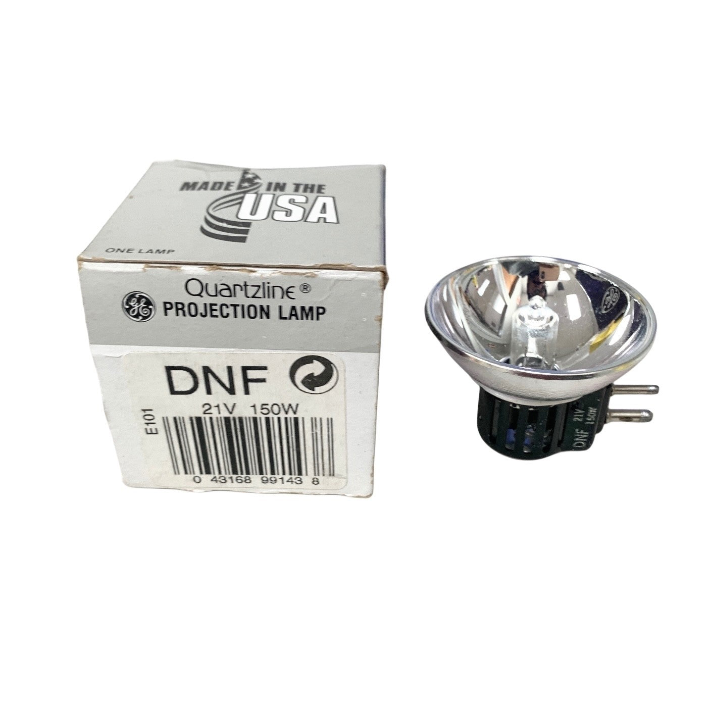 NEW GE Quartzline DNF 21V 150W Projection Lamp, 16mm Bulb