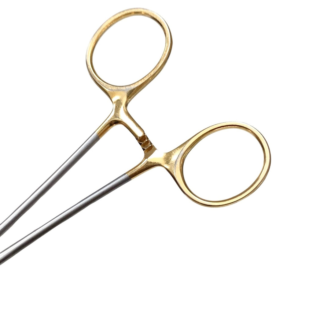 Aesculap Ref BM013R, Mayo Hegar Needle Holder 6" Tungsten Carbide TC Gold Handle