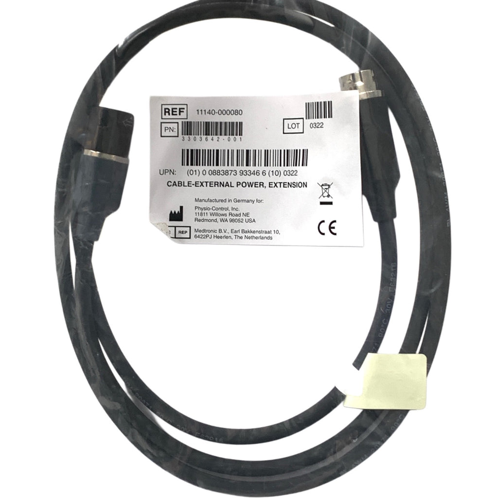 PHYSIO-CONTROL REF 11140-000080, EXTERNAL POWER, EXTENSION CABLE
