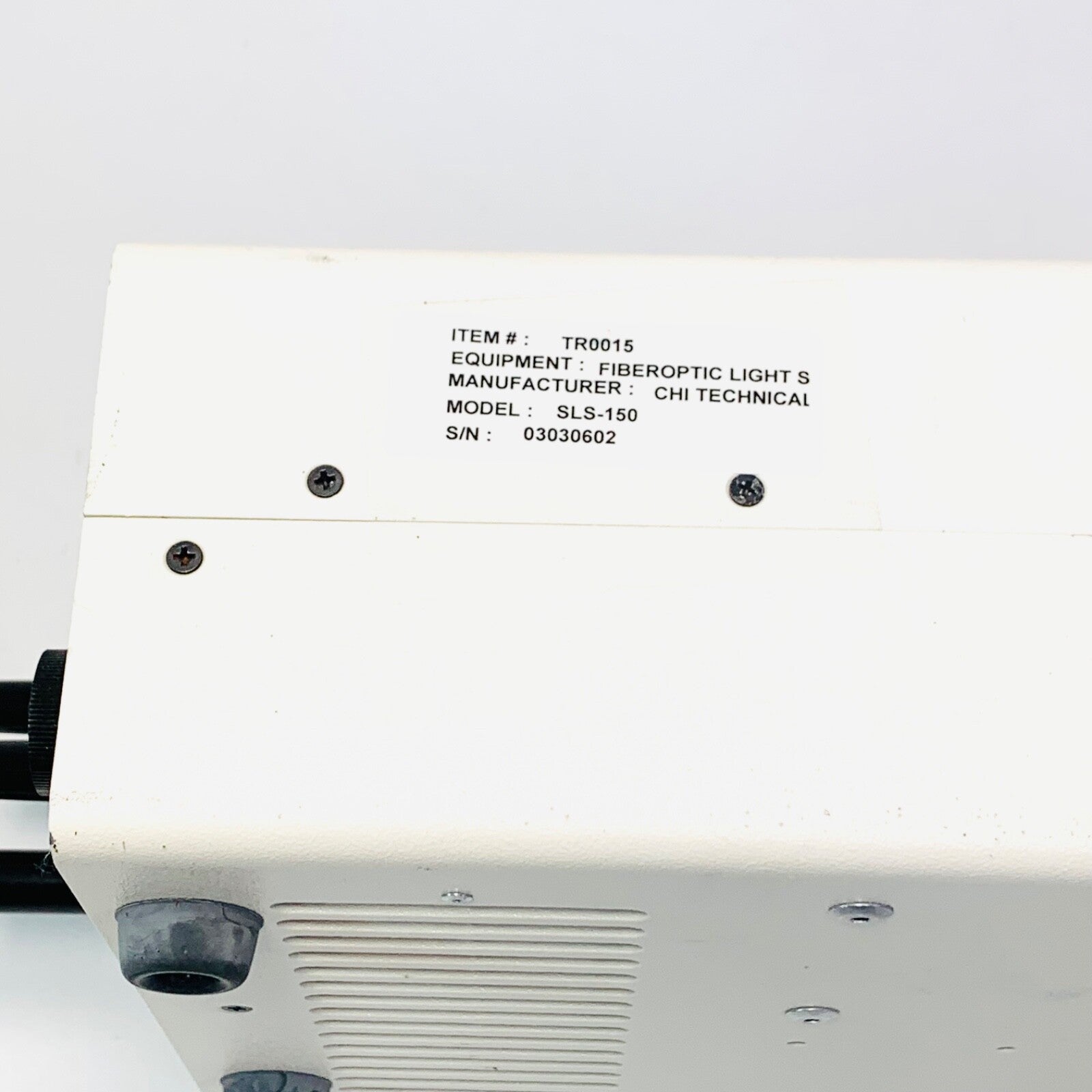 CHIU TECHNICAL Ref SLS-150, FIBEROPTIC LIGHT SOURCE