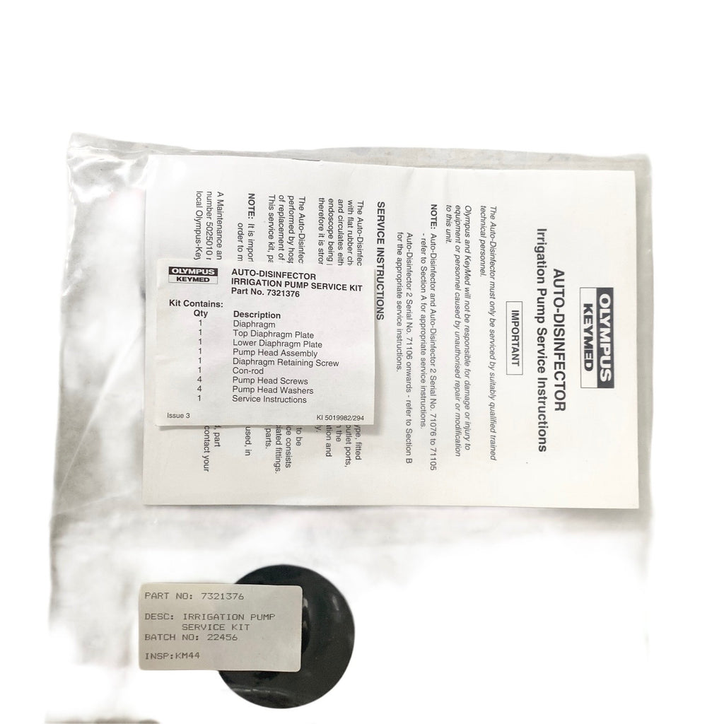 Olympus Keymed REF 7321376, Auto Disinfector Irrigation Pump Service Kit OEM New