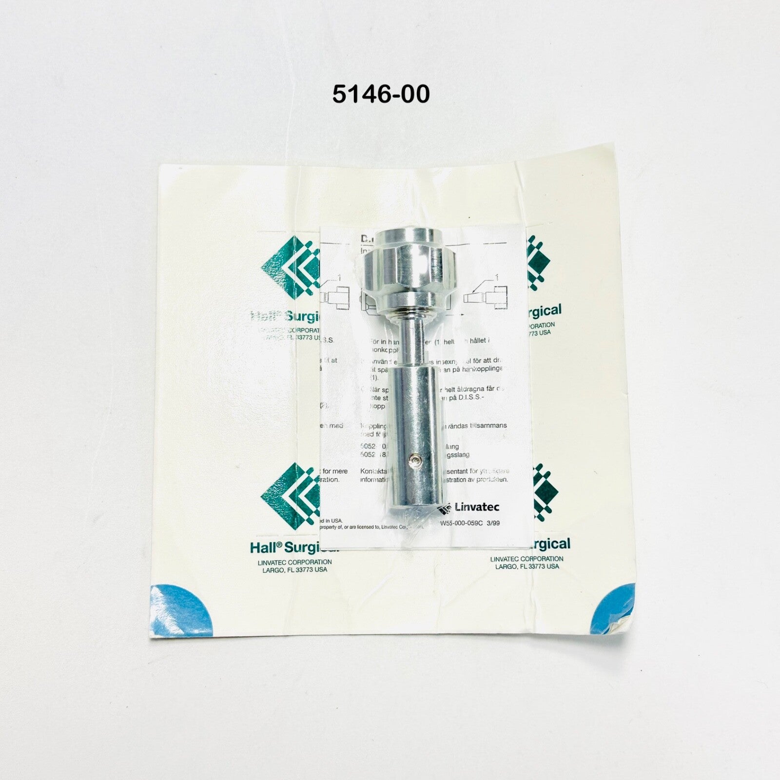 LINVATEC 5146-00 HALL SURGICAL DISS WALL ADAPTER Instrument
