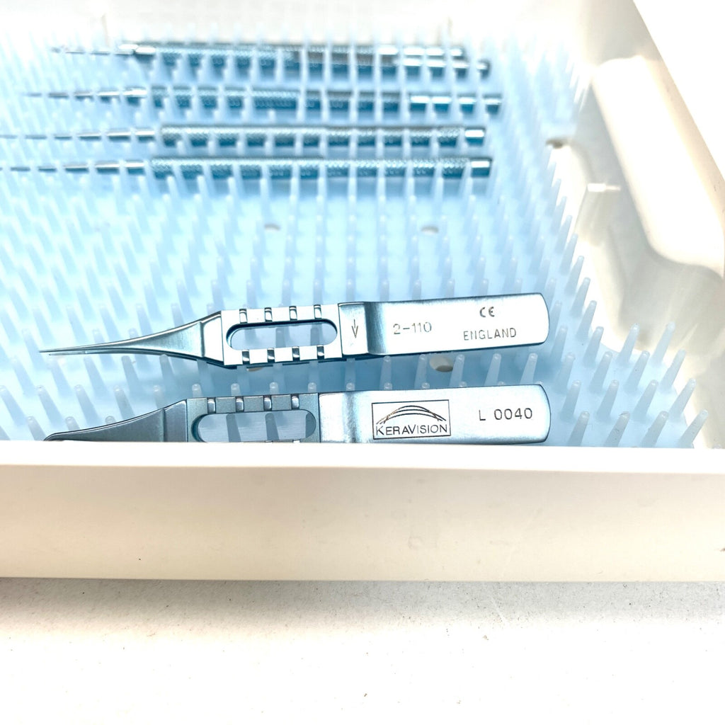 KERAVISION MICRO SURGERY OPTHALMIC INSTRUMENT LOT OF 12 W/ CASE