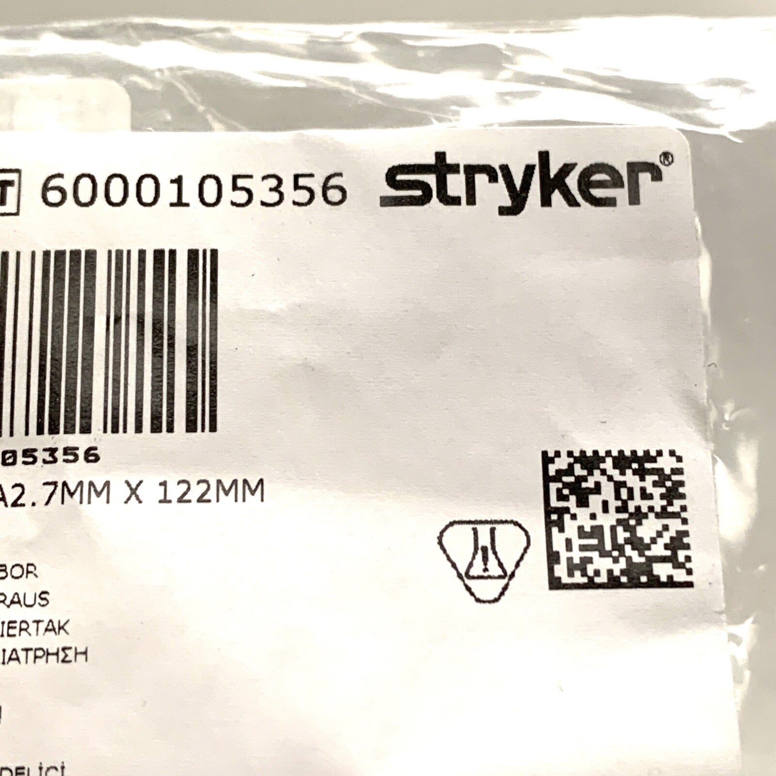 Stryker REF 703695, Variax 2 Overdrill, 2.7mm x 122mm