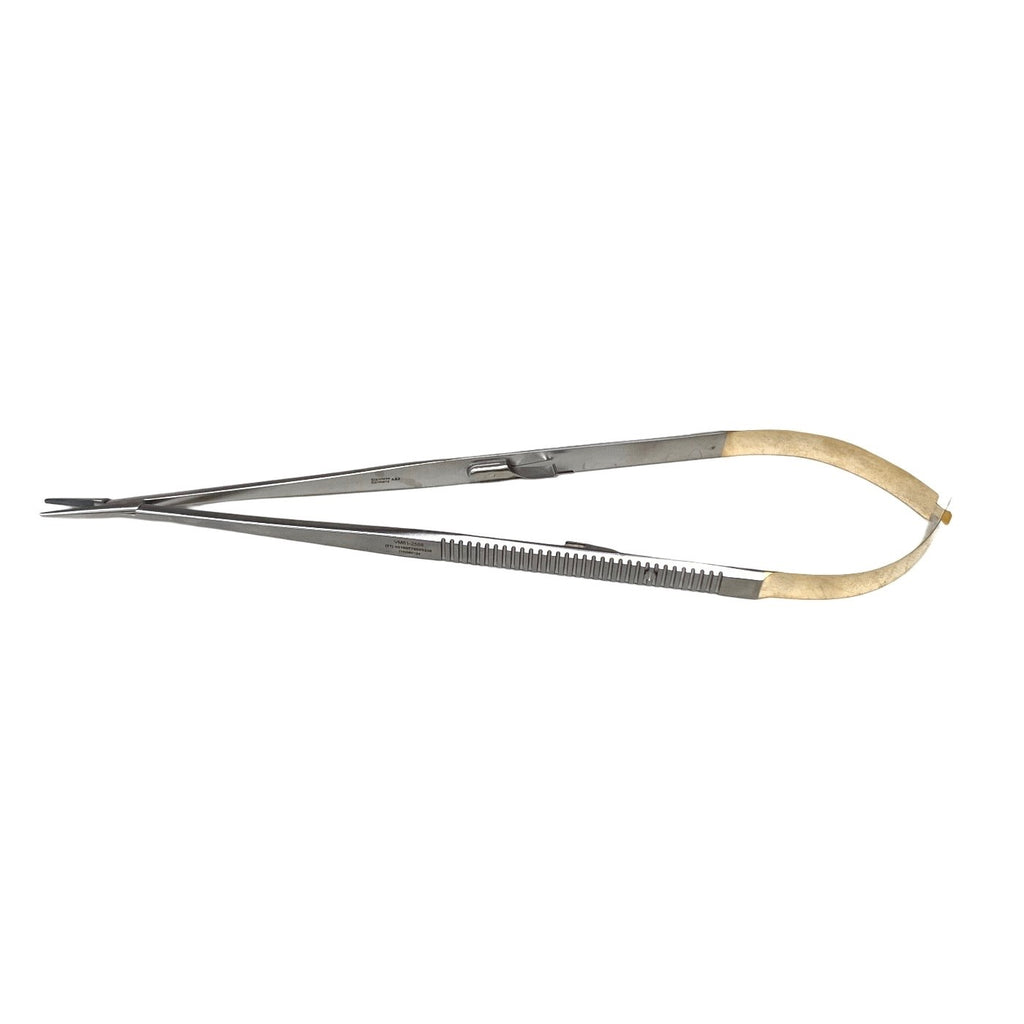 V. Mueller 61-2558 Castroviejo Needle Holder Tungsten Carbide TC Germany 5.5"