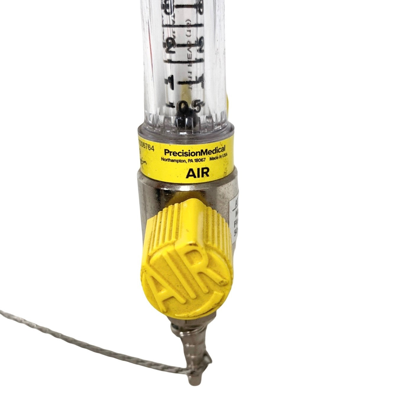 Precision Medical Model 1MFA, AIR Flowmeter, MALE MEDICAL FITTING, 50-80 LPM