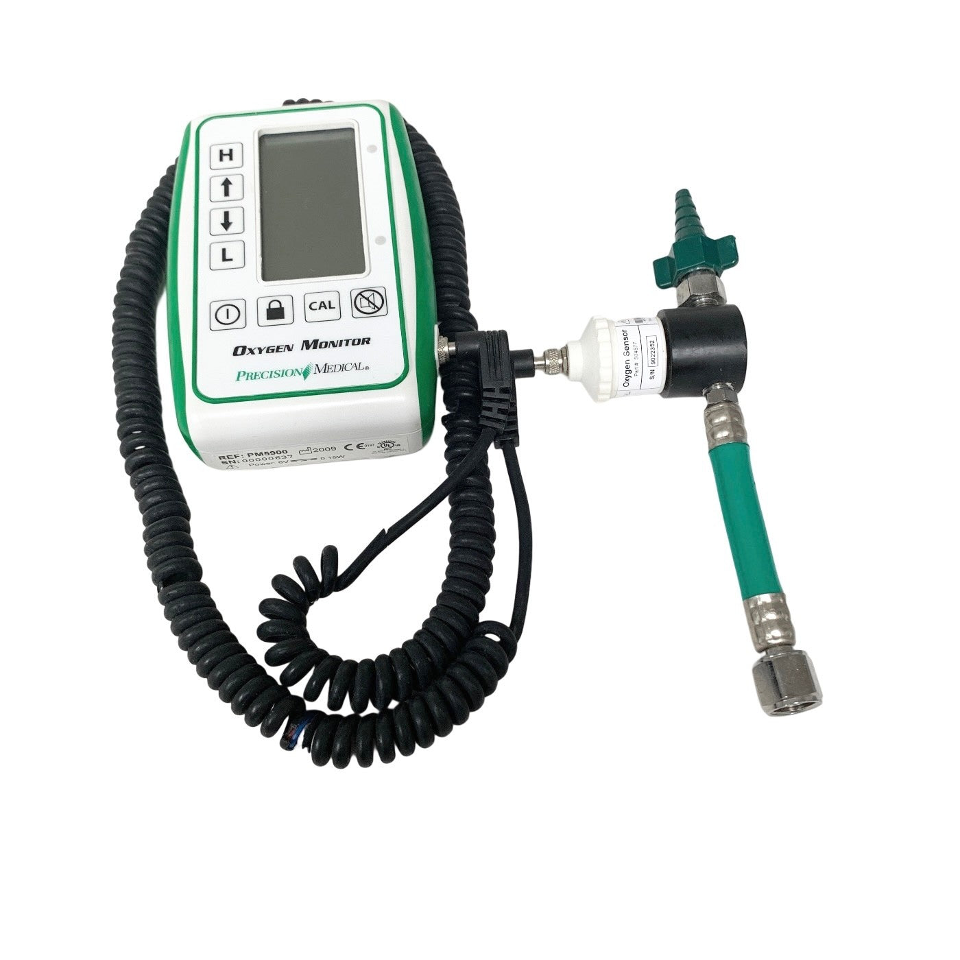 PRECISION MEDICAL REF PM5900, Oxygen Monitor 60-80 LPM Flow Meter & O2 Sensor