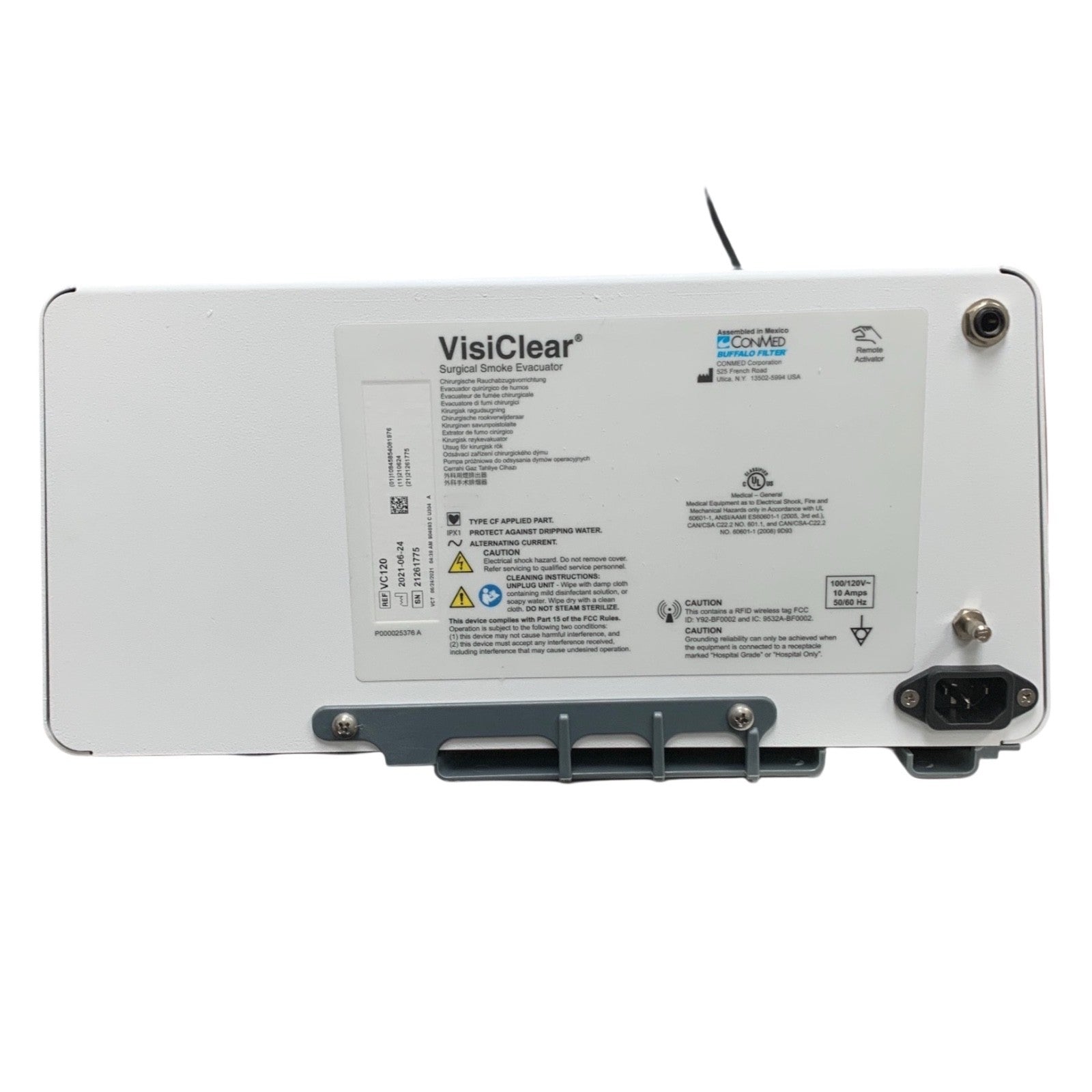 Buffalo Filter VisiClear REF VC120 Surgical Smoke Evacuator System.
