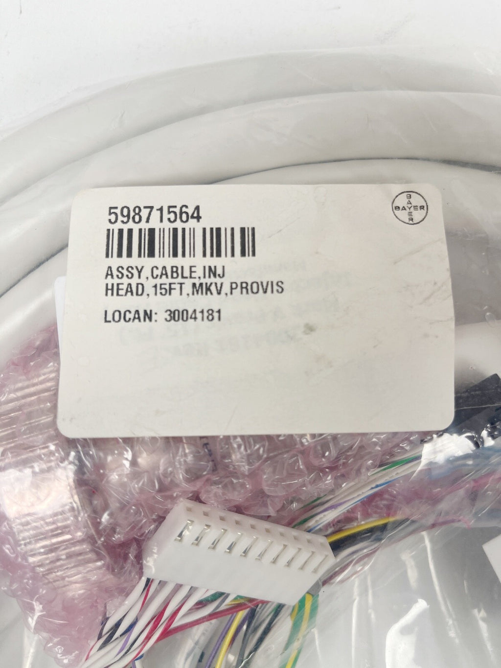 MEDRAD / Bayer REF 59871564 Injector Head Cable Assembly Of Mark V Provis