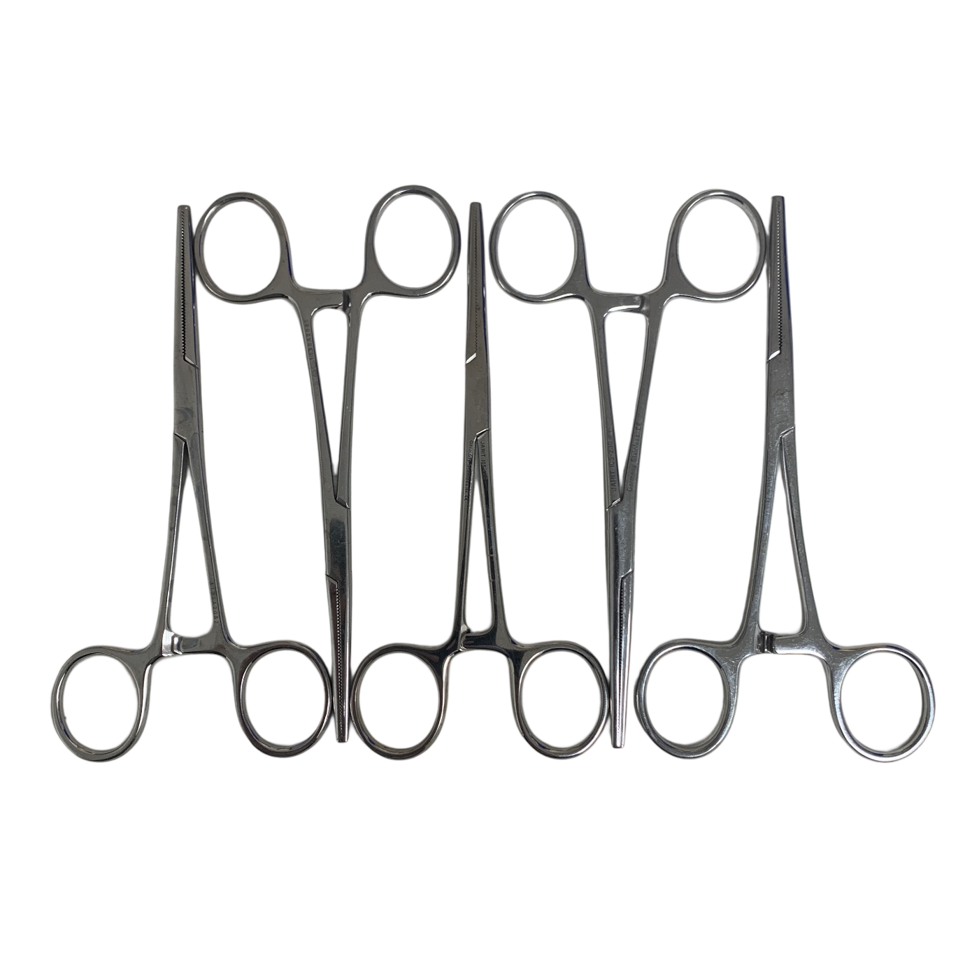 JARIT, REF 105-230, LOT OF 5, KOCHER FORCEPS, 1 X 2 TEETH, 5 1/2 INCHES