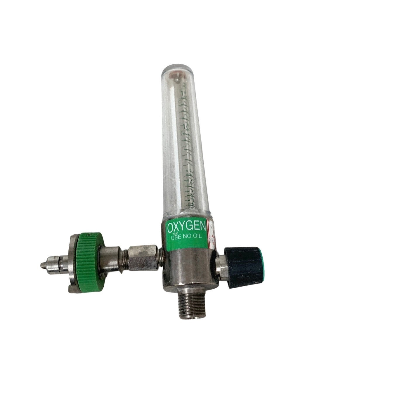 Ohio Medical Oxygen Flowmeter 0-15 LPM Thorpe Tube Side Inlet Diamond Adapter