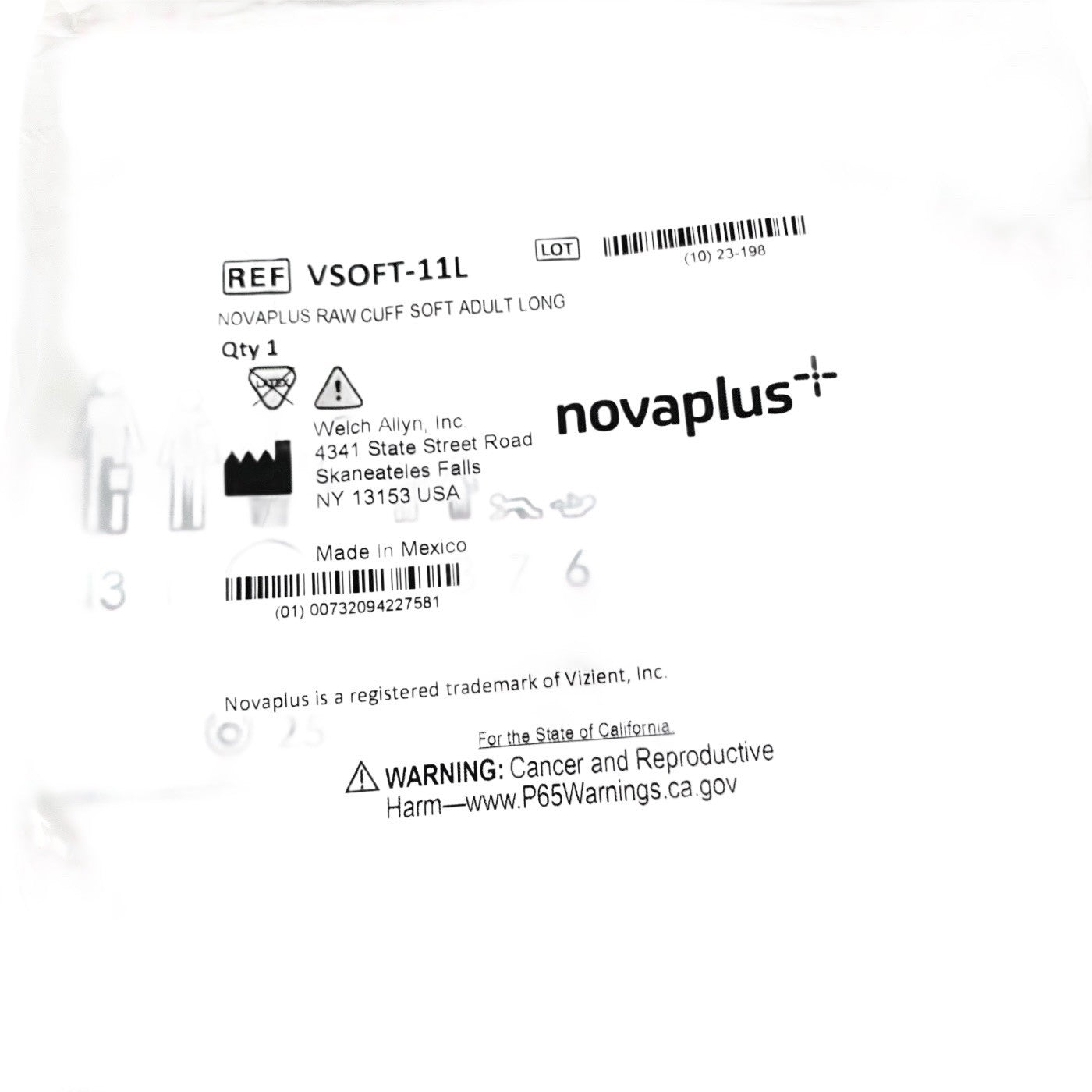 Hillrom Welch Allyn® FlexiPort® Disposable Blood Pressure Cuff REF VSOFT-11L
