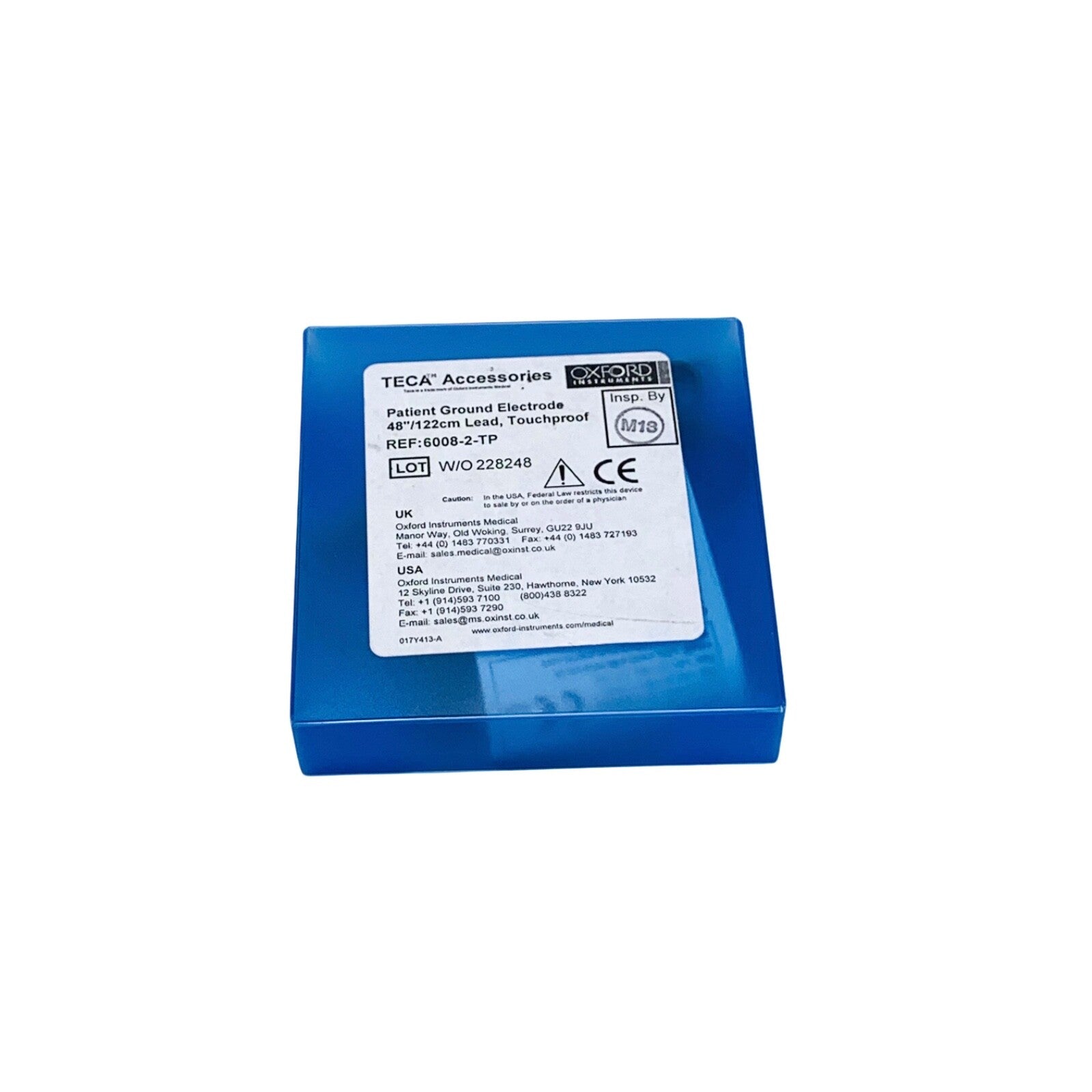 OXFORD TECA REF 6008-2-TP, Patient Ground Electrode 48*/122cm Lead, Touchproof
