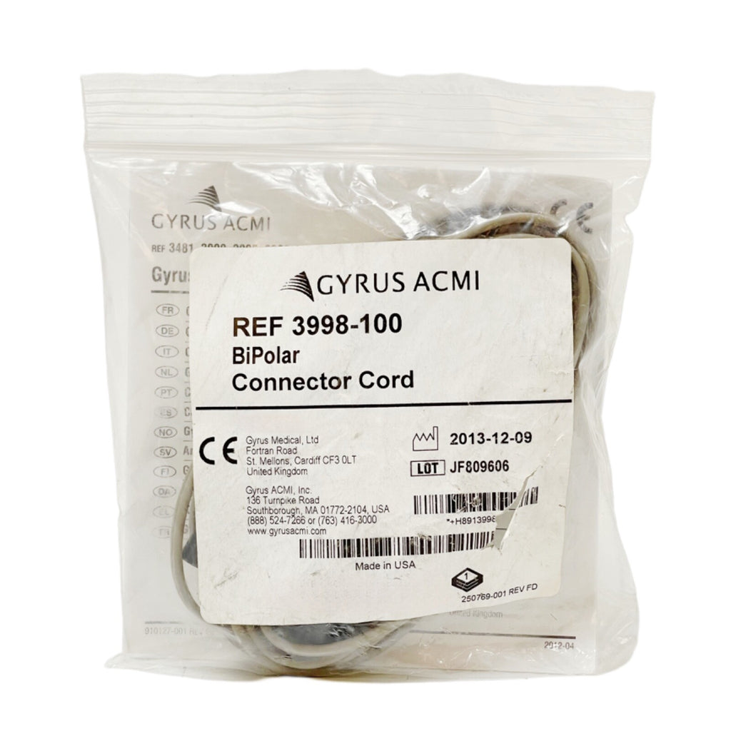 GYRUS ACMI REF 3998-100 BiPolar Connector Cord