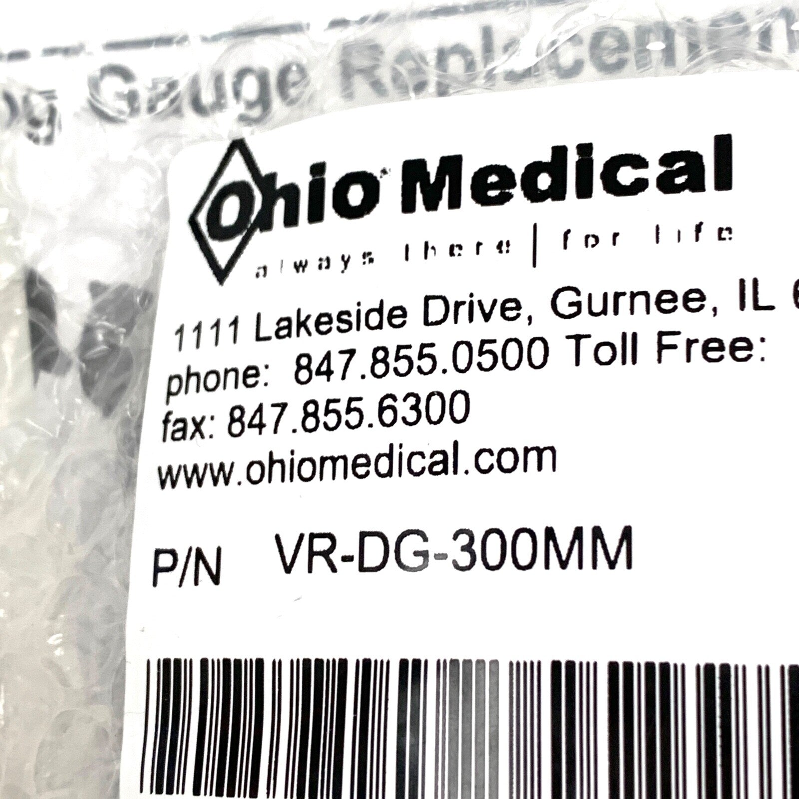 Amvex REF VR-DG-300MM, Digital Gauge, 0-300 MMHG, Vacuum