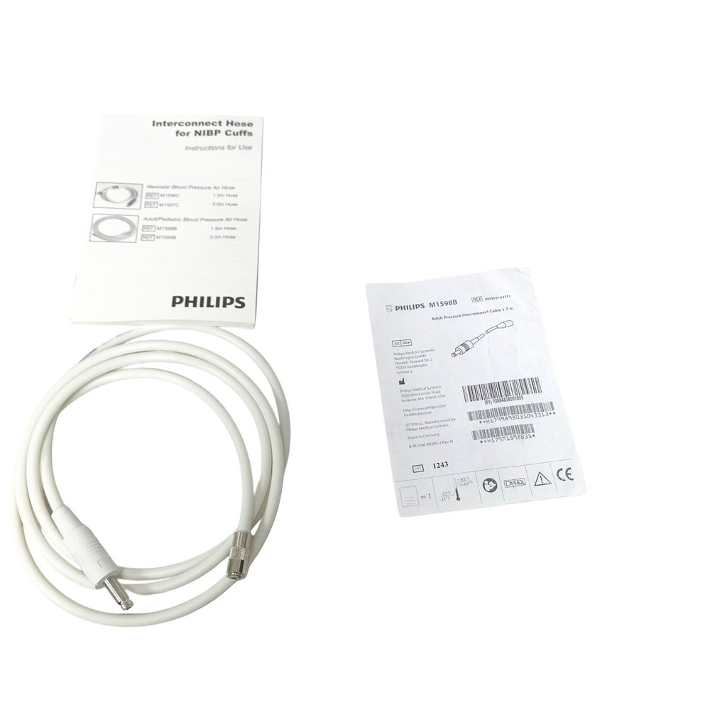 PHILIPS M1598B REF 989803104331 Adult Pressure Interconnect Cable 1.5 m