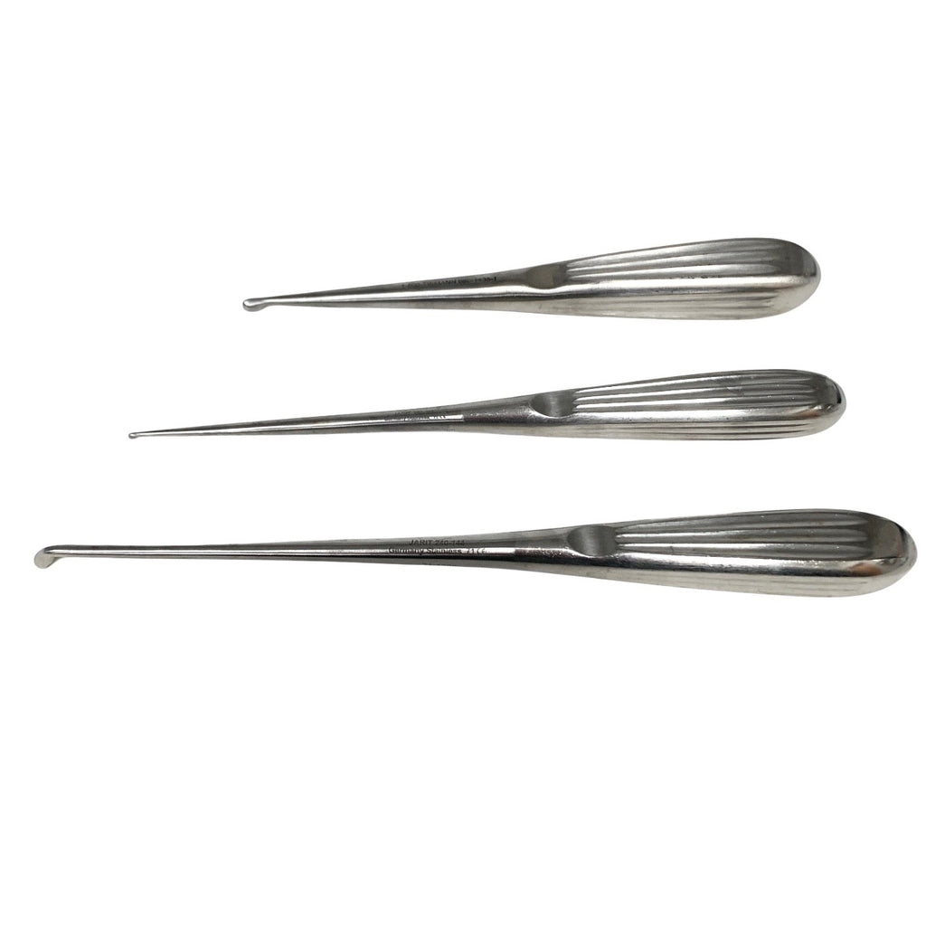 JARIT REF 240-144, 380-215, TIEMANN CUP CURETTE, LOT OF 3 EACH