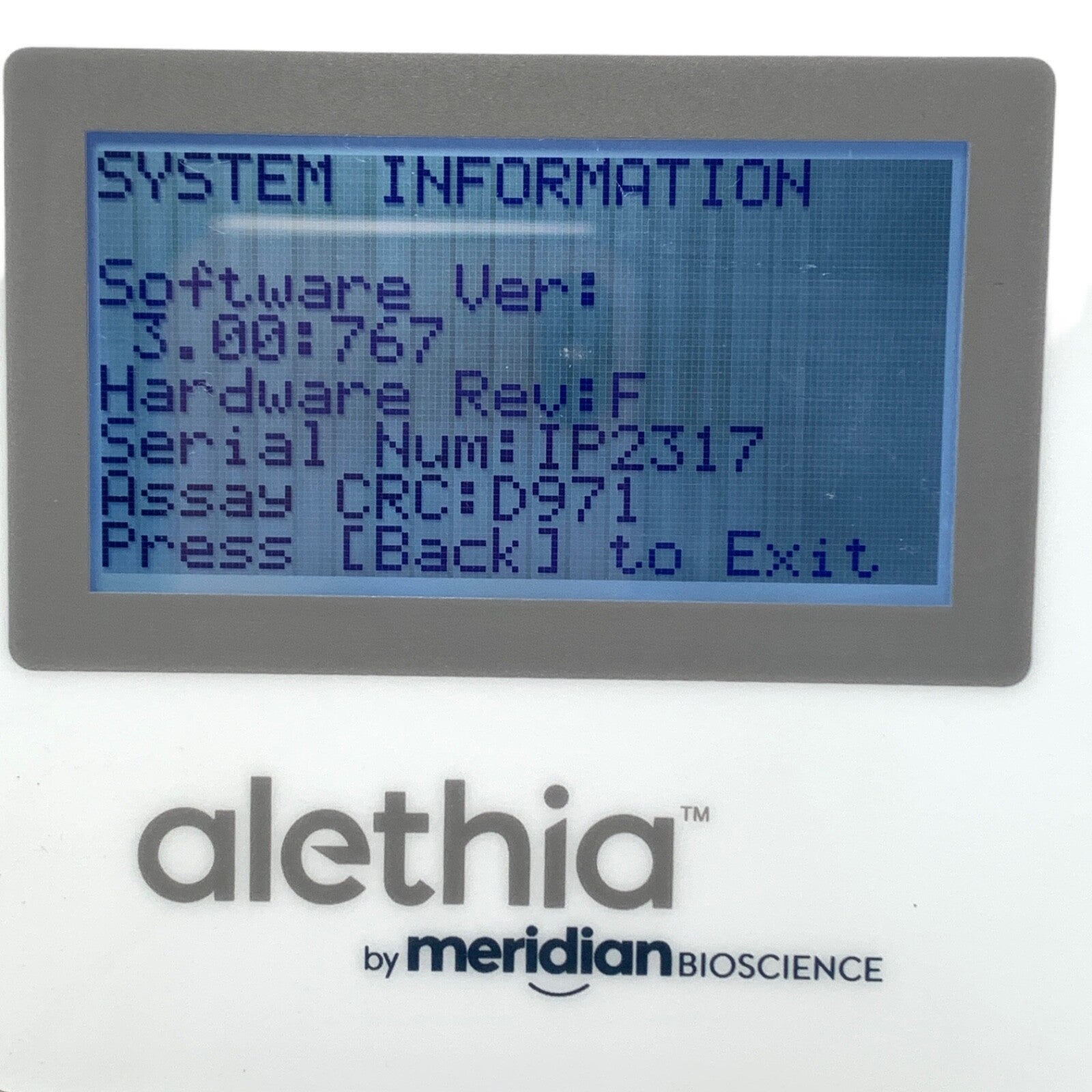 Meridian Bioscience REF 610189, alethia Incubator Reader