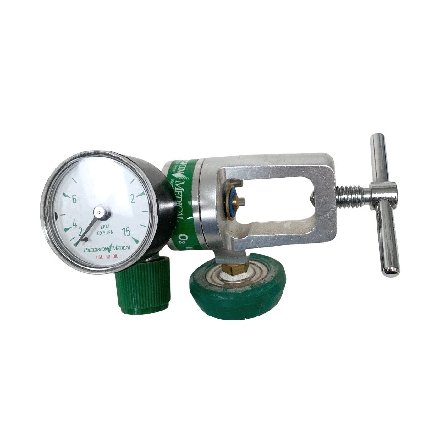 Precision Medical EasyGauge Oxygen Regulator REF 168715G,  0-15 LPM Yoke CGA-870
