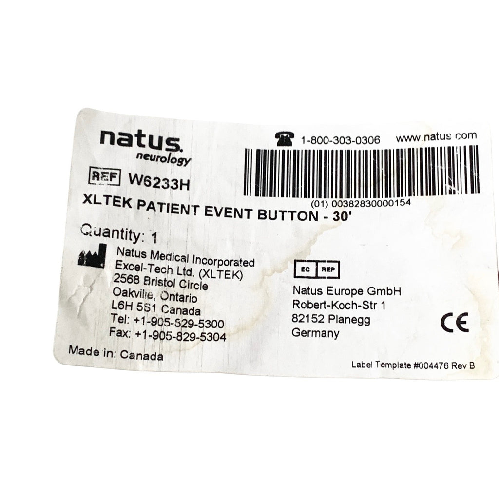 Natus REF W6233H, XLTEK Patient Event Button 30ft