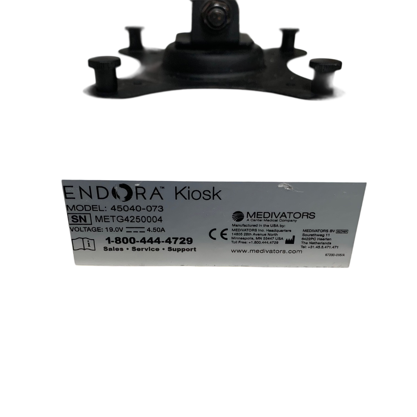 Medivators Endora Endoscope Tracking System Monitor - Model 45040-073