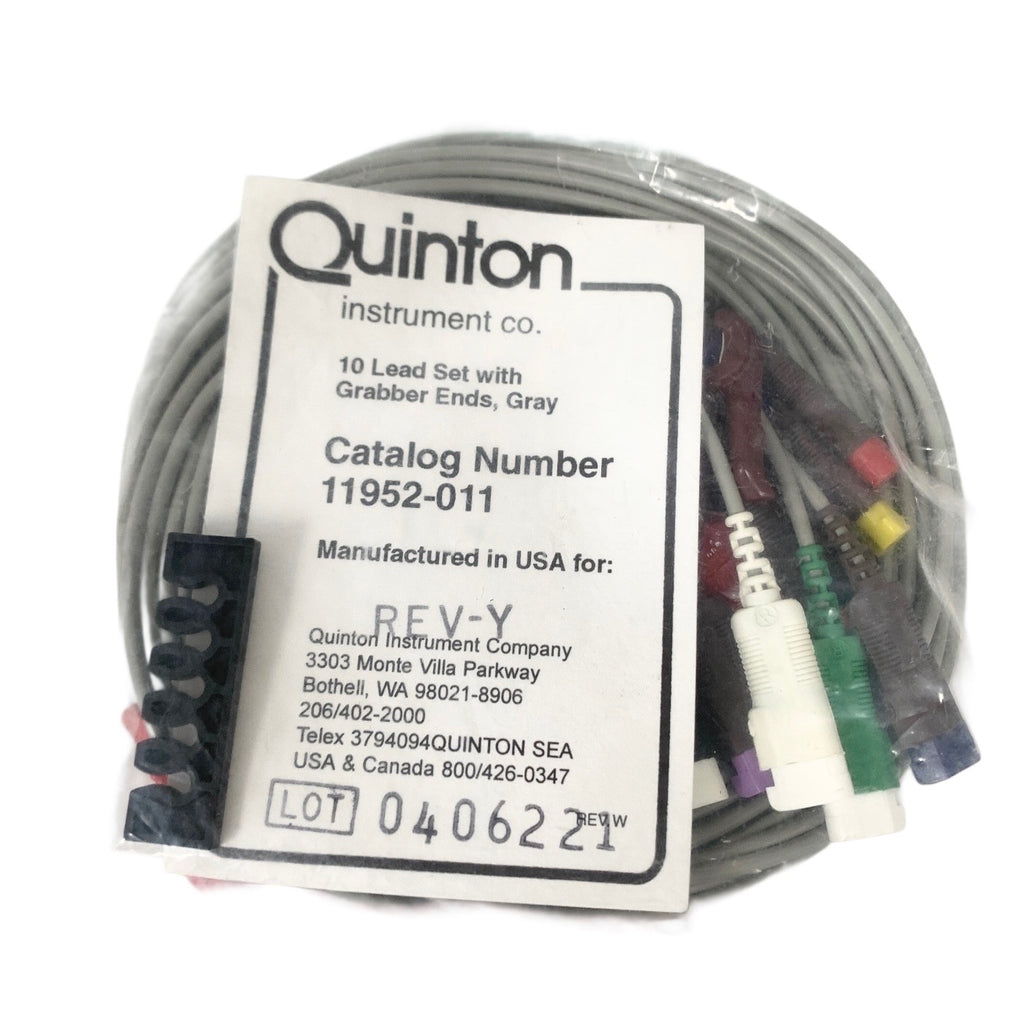Quinton 10-Lead ECG EKG Lead Wire Set Cable
