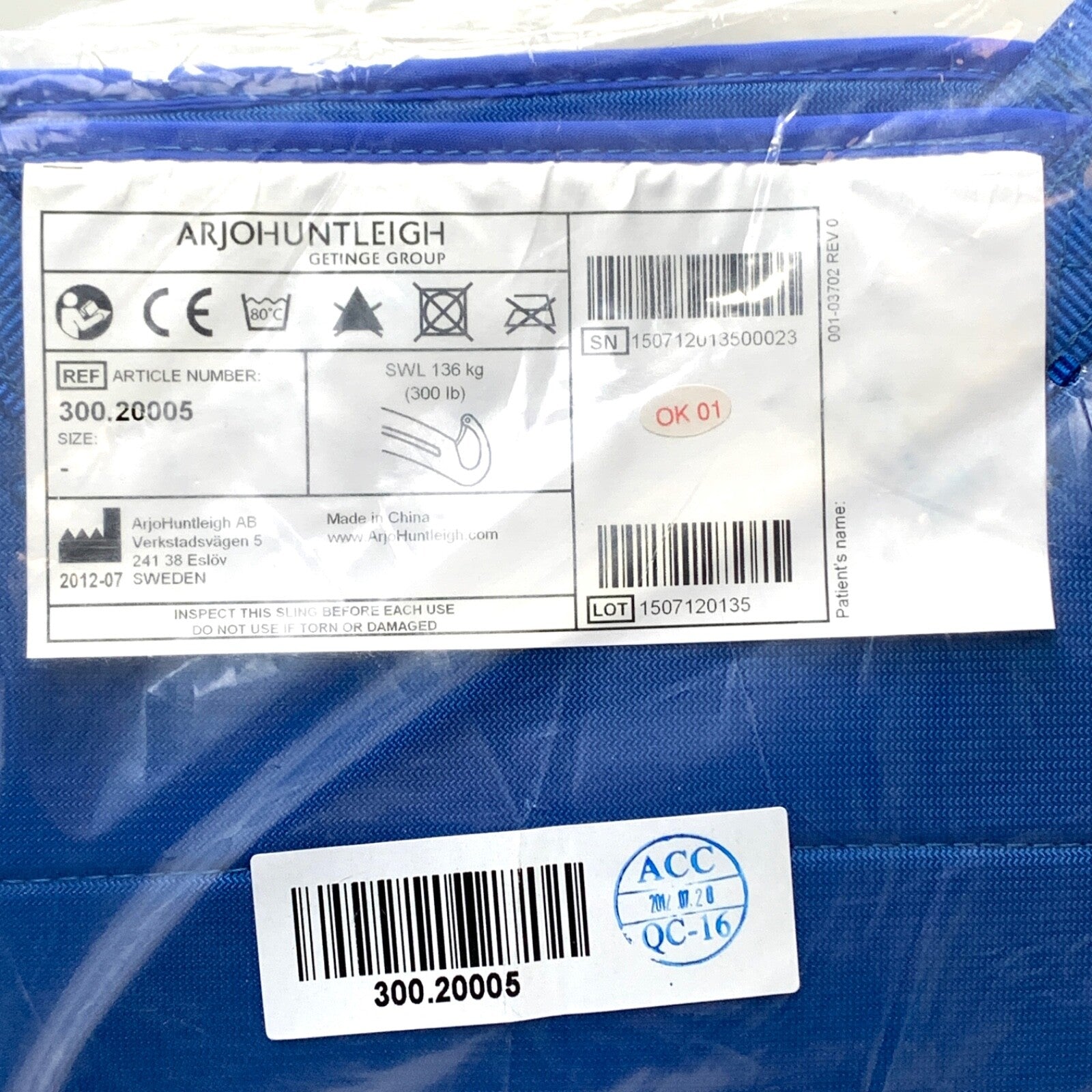 ArjoHuntleigh REF 300.20005, LOOP LIMB SLING, 2 POINT