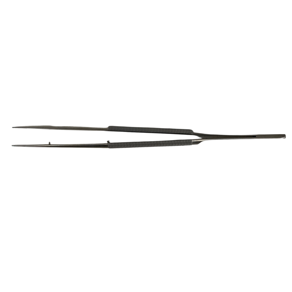 SCANLAN 4004-280 Micro Forceps, round handle, 1mm Diamond Plated ring tips