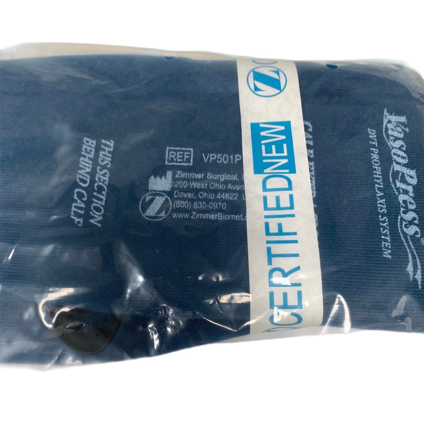 ZIMMER REF VP501P, VASOPRESS DVT SYSTEM CALF EXTRA SMALL, SINGLE UNIT