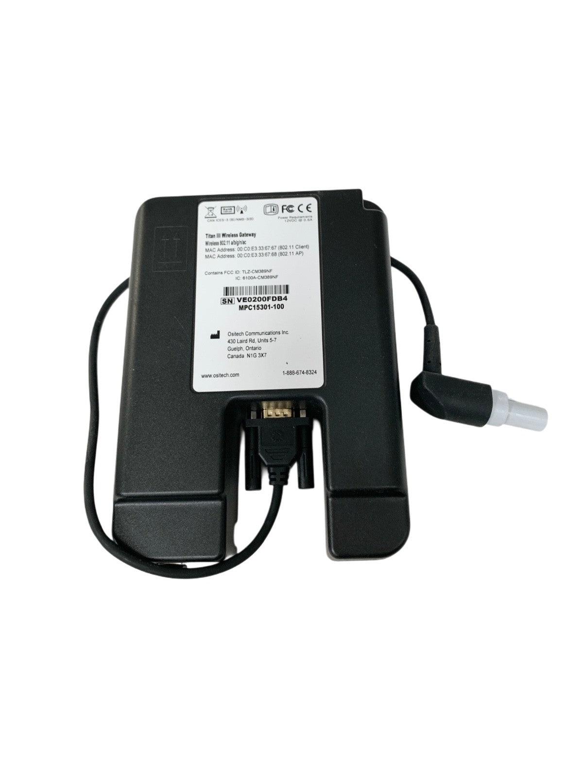 OSITECH REF 3308449-006, Titan Ill Wireless Gateway Wireless 802.11 a/b/g/n/ac
