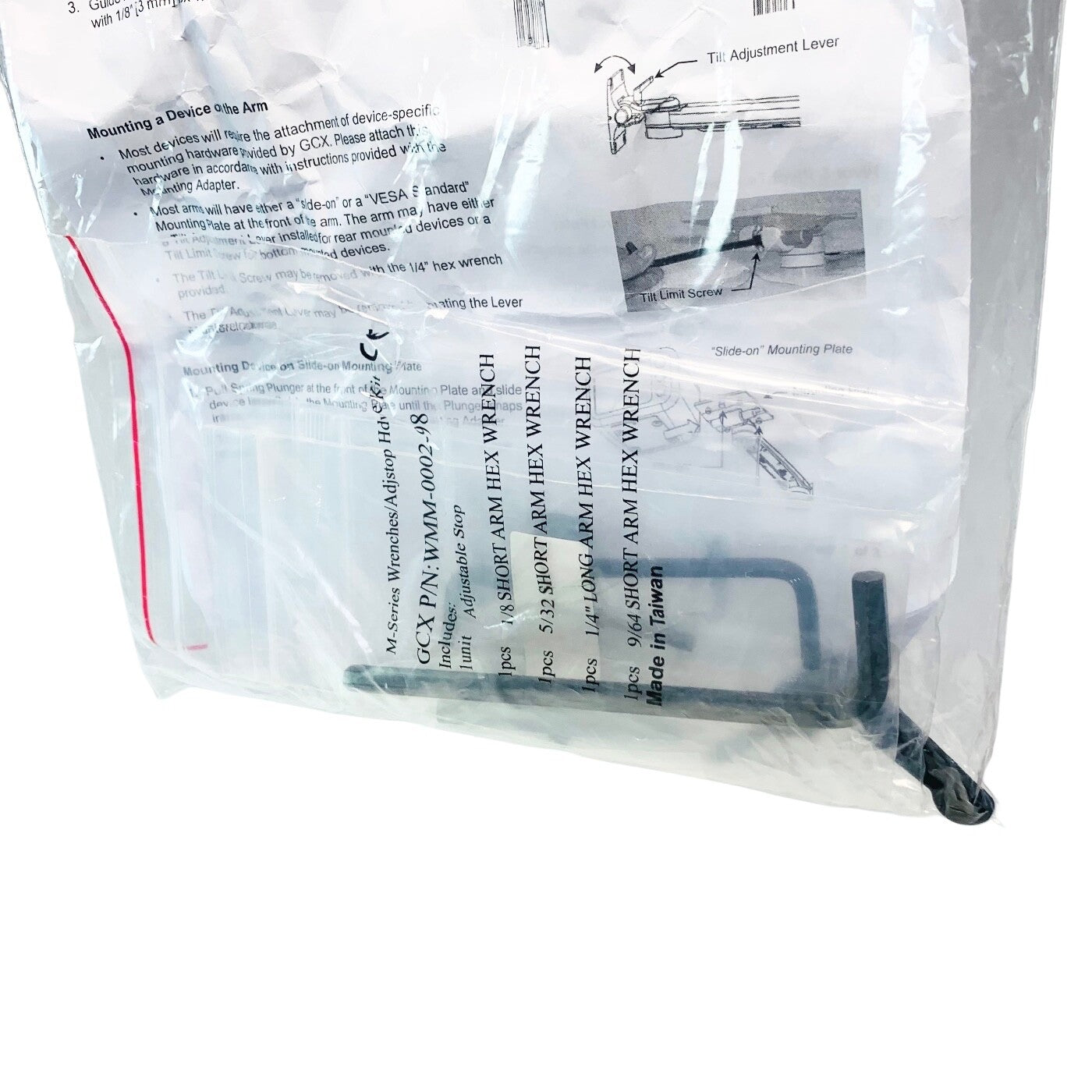 GCX M Series WMM-0001-01B, 10”/25..4cm Pivot Arm w/ Accessory