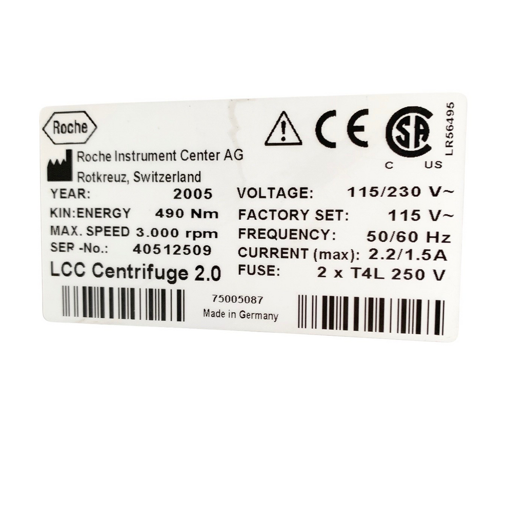 ROCHE LC Carousel Centrifuge 2.0 w/ ROTOR 2.0