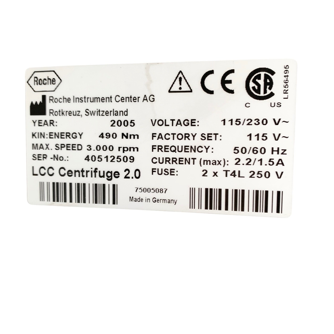 ROCHE LC Carousel Centrifuge 2.0 w/ ROTOR 2.0