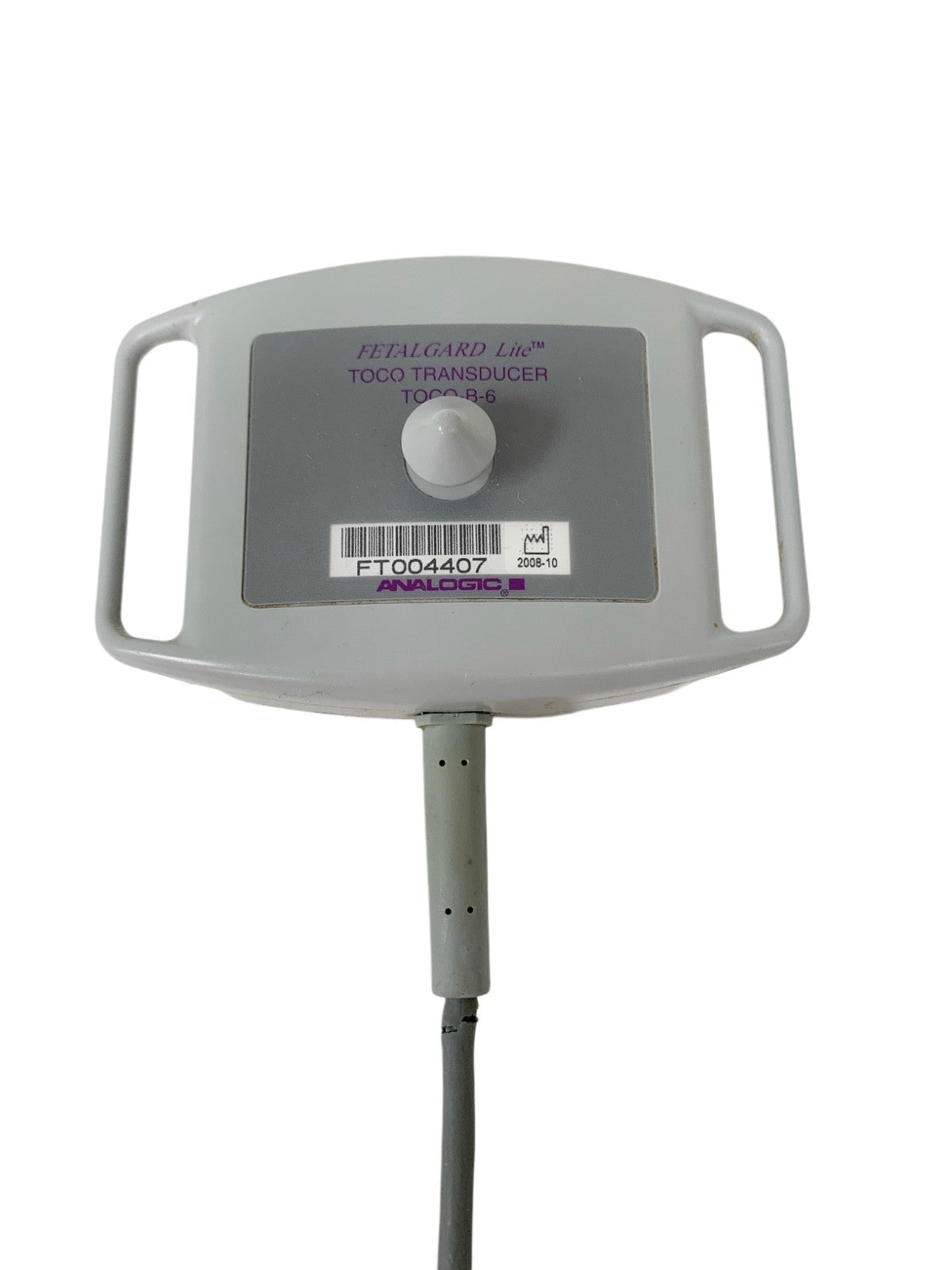 ANALOGIC FETALGARD LITE TOCO-B-6 ULTRASOUND TRANSDUCER (FOR PARTS)