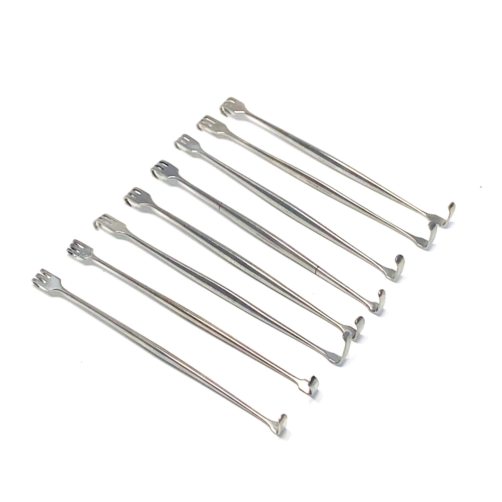 LOT OF 8 SURGICAL SENN RETRACTOR DOUBLE ENDED