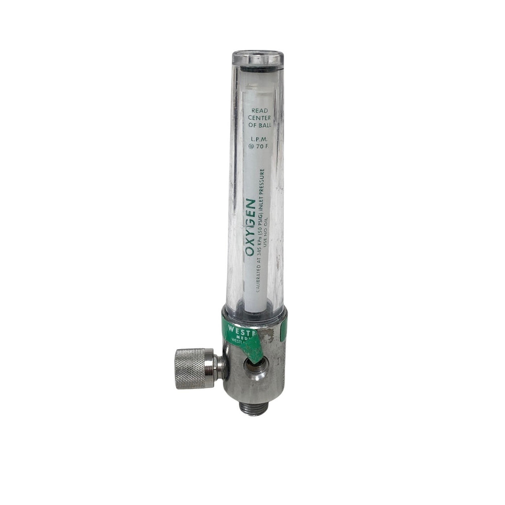 Western Medica 0-15 LPM Oxygen Flowmeter 1/8" NPT Medical Gas Flow Meter O2 Unit