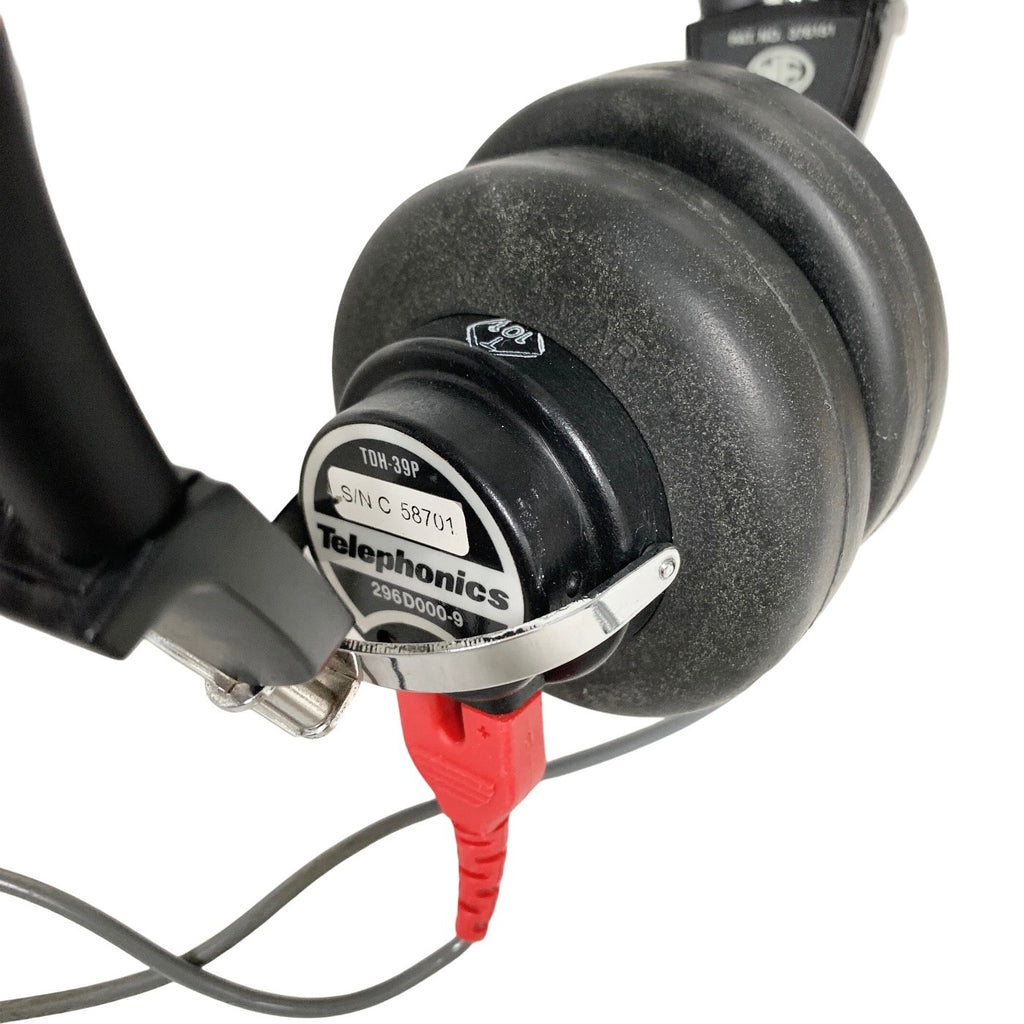 TELEPHONICS REF TDH-39P,  296D000-9 Audiometric Headset with HEADBAND