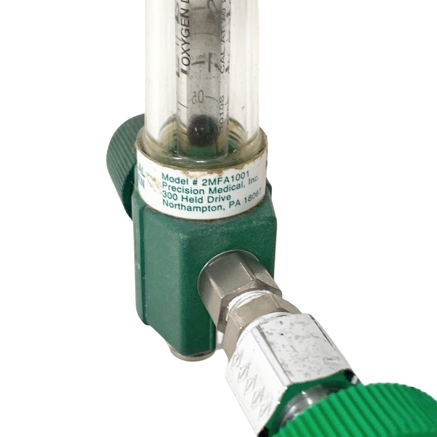 Precision Medical 2MFA1001 Oxygen Flowmeter O2 0-15 LPM 50 PSI DISS Female Inlet