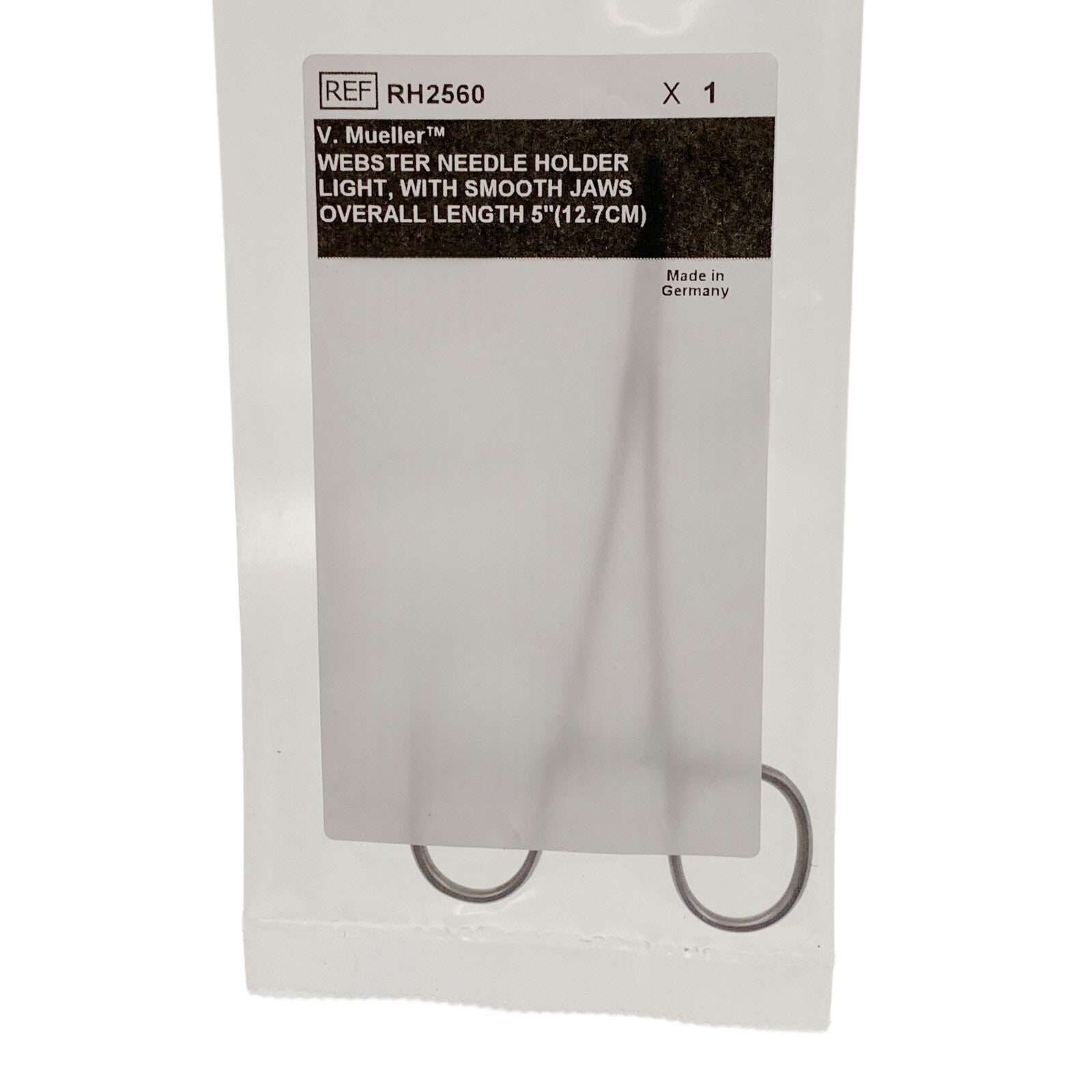 V. Mueller REF RH2560, WEBSTER NEEDLE HOLDER LIGHT, WITH SMOOTH JAWS