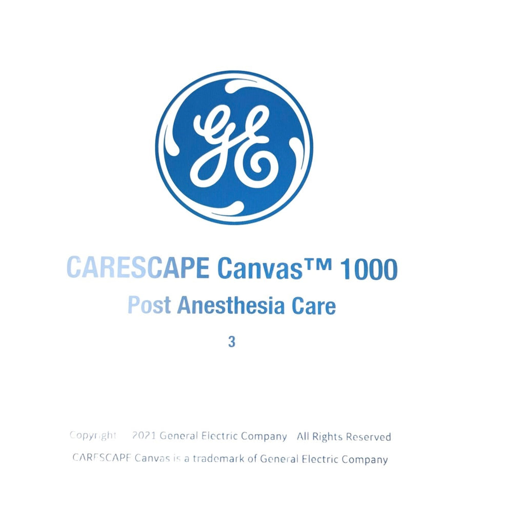 GE REF 5876727, POST ANESTHESIA CARE, CARESCAPE Canvas 1000 MONITOR