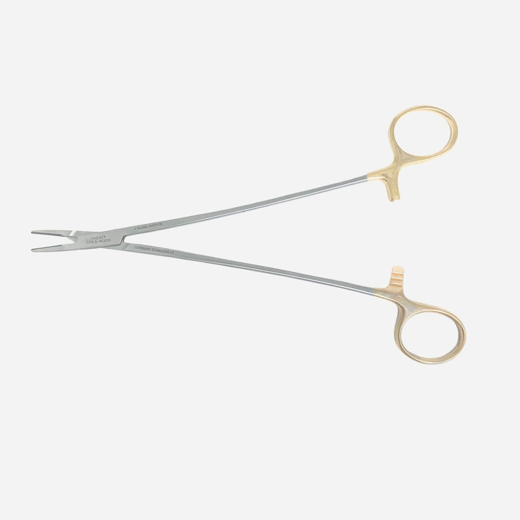 Crile-Wood Needle Holder Tungsten Carbide Inserts, Straight 8in Length X:CH2424