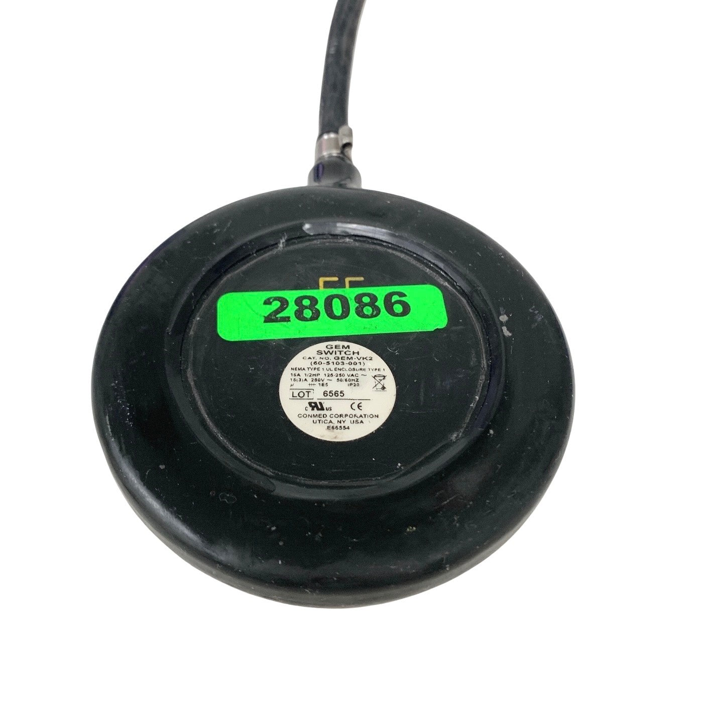 CONMED REF 60-5103-001, SPLASHPROOF BIPOLAR FOOTSWITCH