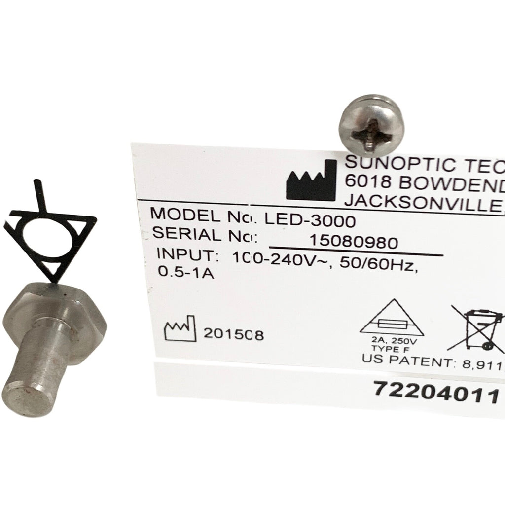 SUNOPTIC MODEL LED-3000, SURGICAL ENDOSCOPE LIGHT SOURCE