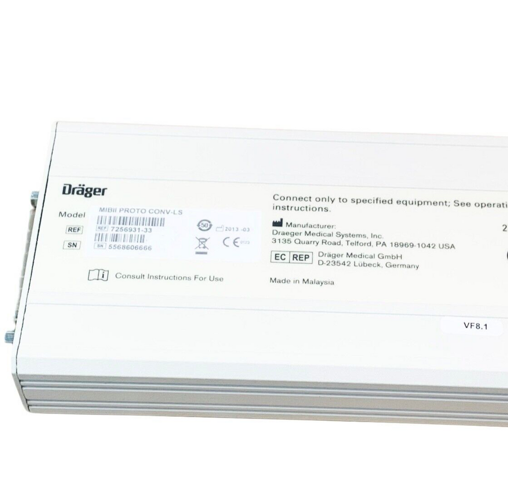Drager REF 7256931-33, MIBII PROTO CONV-LS, DEVICE CONNECTIVITY