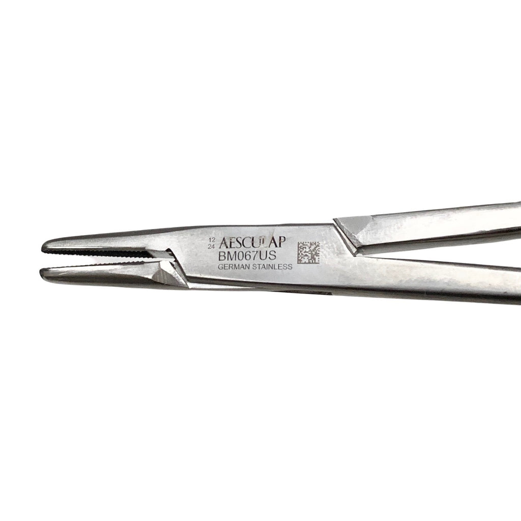 Aesculap BM067US Hegar Needle Holder 7" Tungsten Carbide Gold Handle German Stee