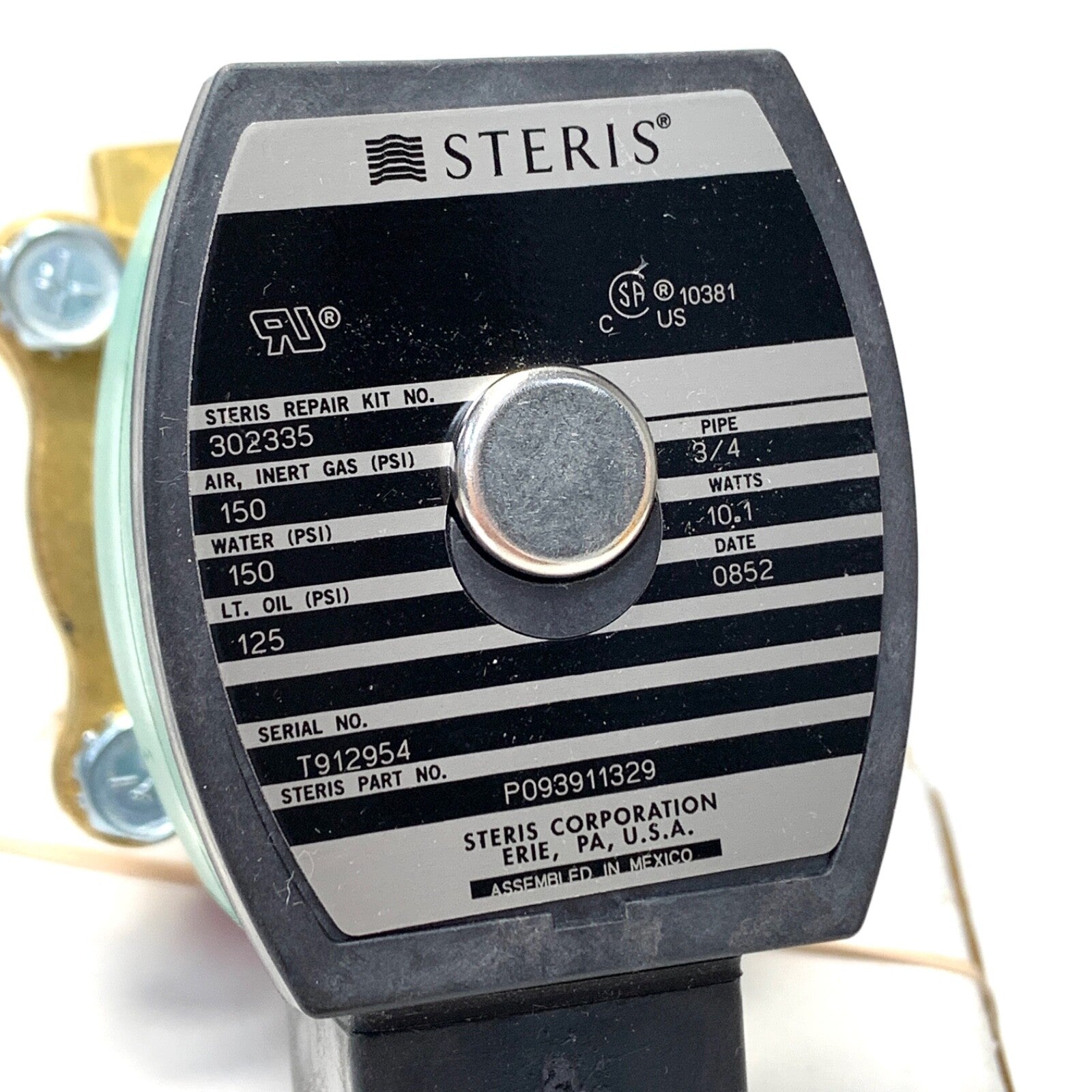 STERIS REF P093911329, AIR SOLENOID VALVE, 3/4 IN, 120 V
