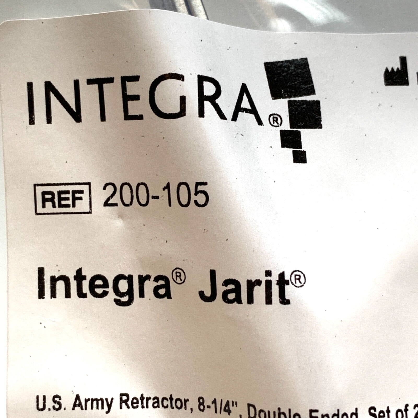 Integra Jarit REF 200-105, U.S. Army Retractor Set of 2, 8-1/4" Double Ended