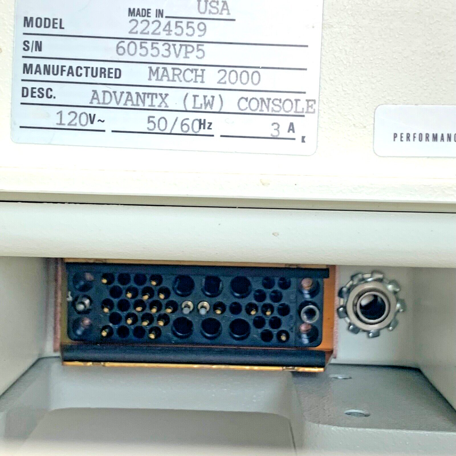 General Electric REF 2224559, AdvanTx LW Console w/ Switch
